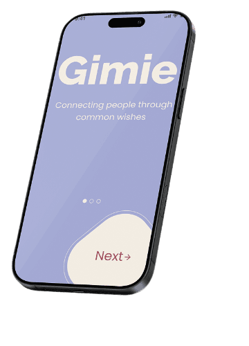 Gimie app on iPhone